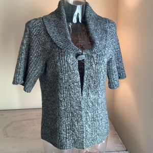 Kim Roger Short Sleeves Shawl Collar Knit Topper. Sz XL